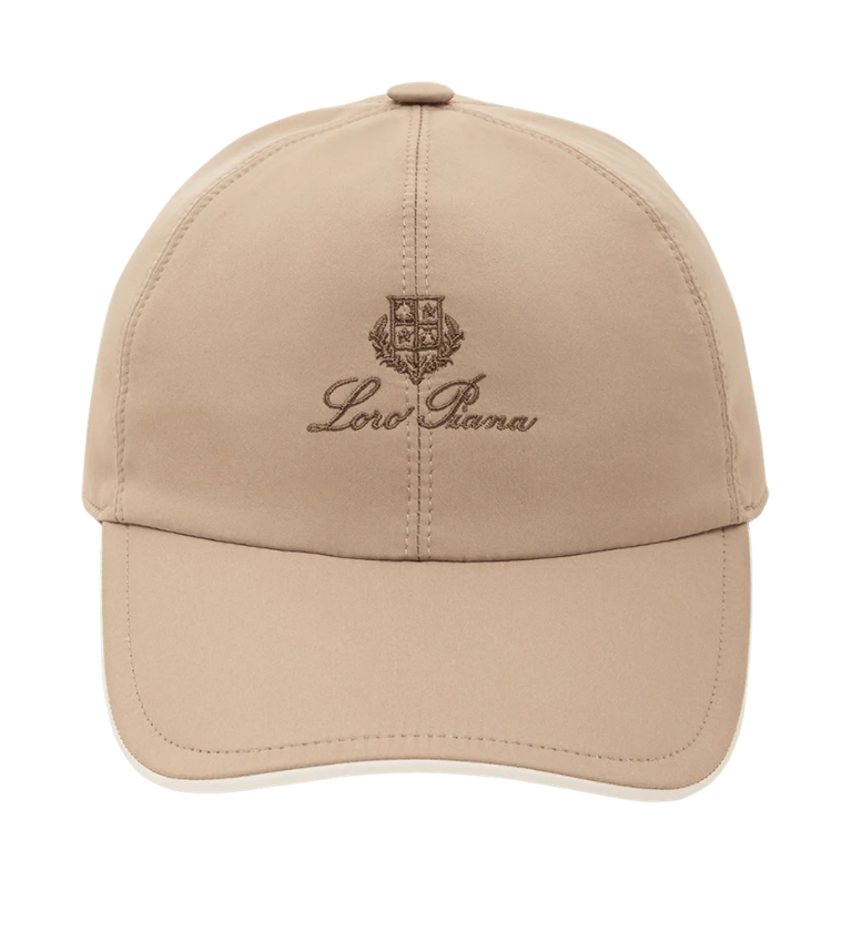 Casquette de baseball en coton beige Loro Piana avec logo brodé