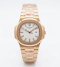 Patek Philippe Nautilus en Or Rose avec Cadran Blanc Argenté